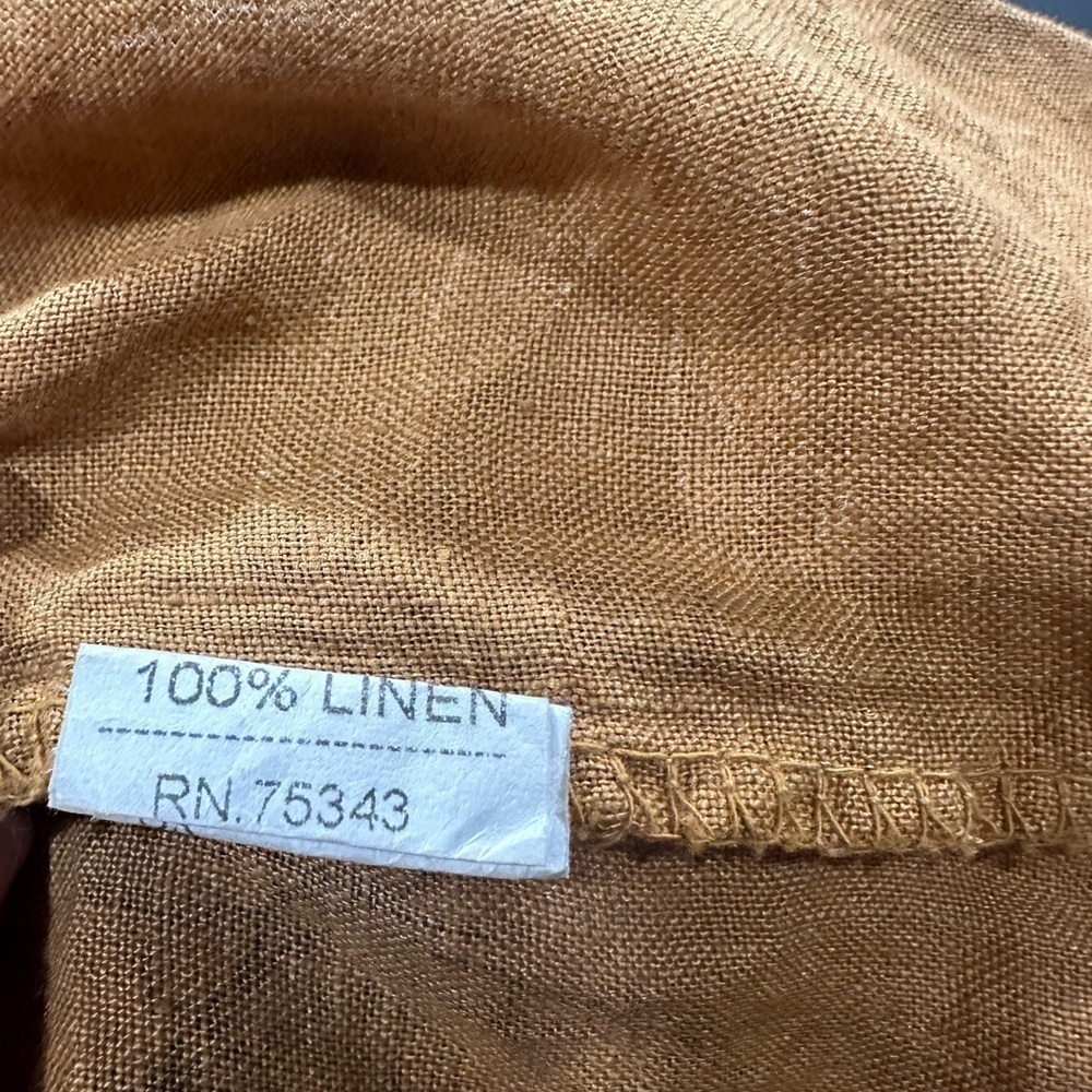 Viola Borghi Top Size Medium Linen Dragon Fly Shirt 3/4 Sleeve Linen - Picture 5 of 5